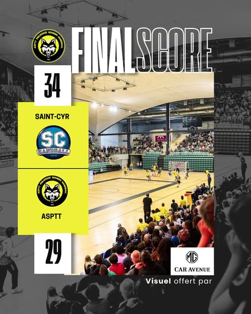 Score final - Les Loups ASPTT MR HANDBALL VS MARTIGUES HB