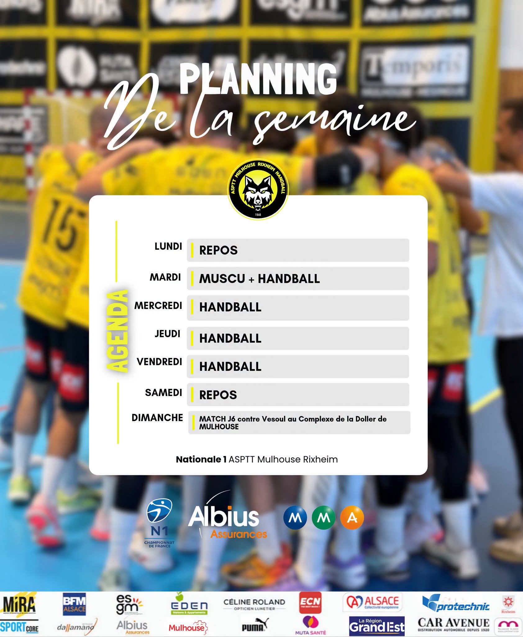 Jour de match présentation Les Loups ASPTT MR HANDBALL VS MARTIGUES HB