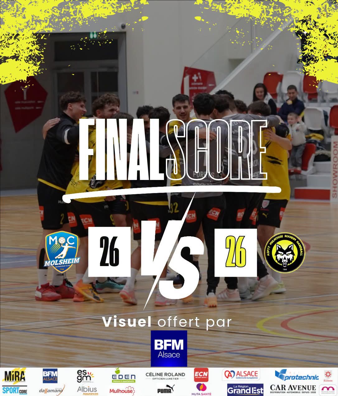 Score final - Les Loups ASPTT MR HANDBALL VS MARTIGUES HB