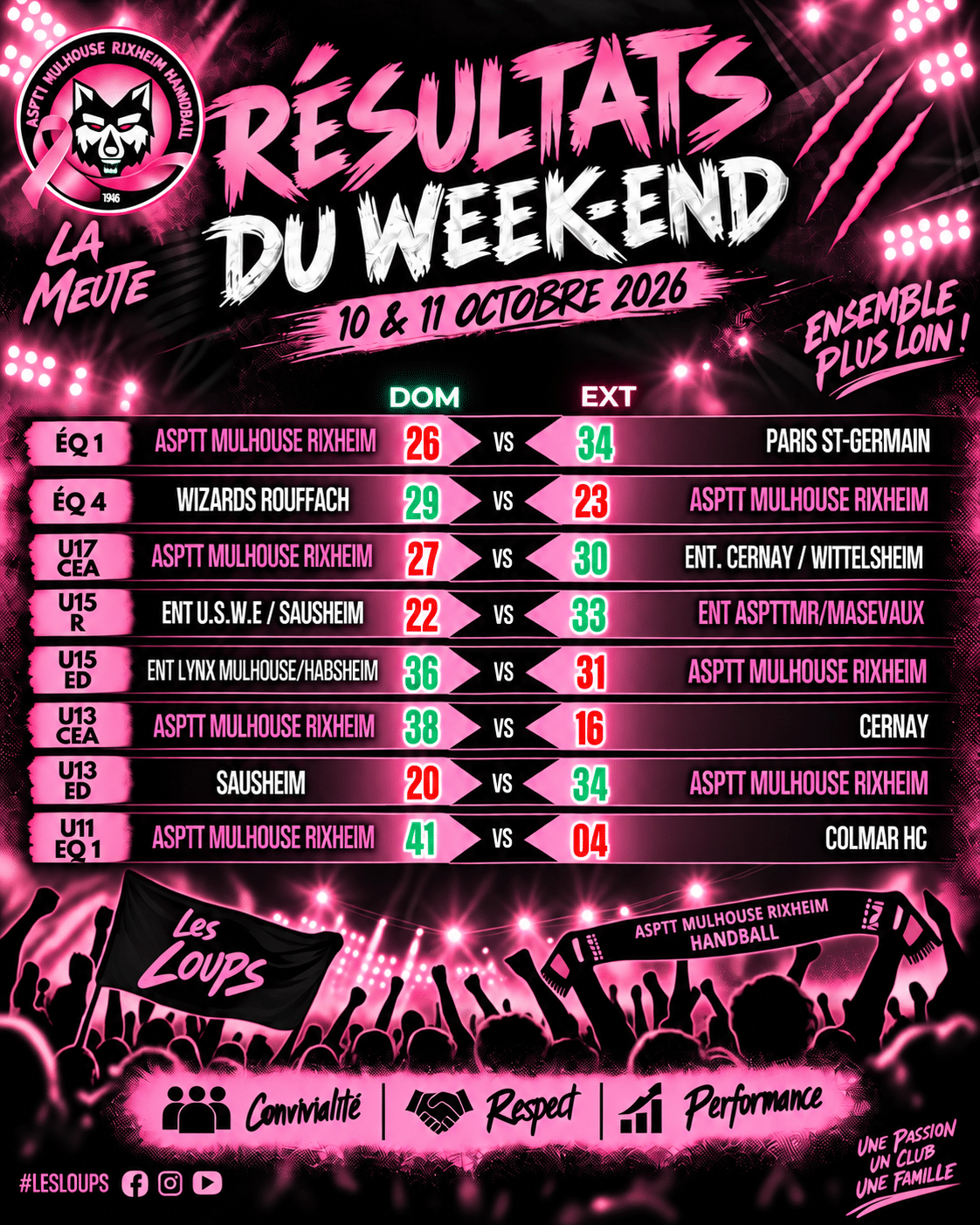 Résultats du week-end suite - ASPTTMR HANDBALL MULHOUSE RIXHEIM