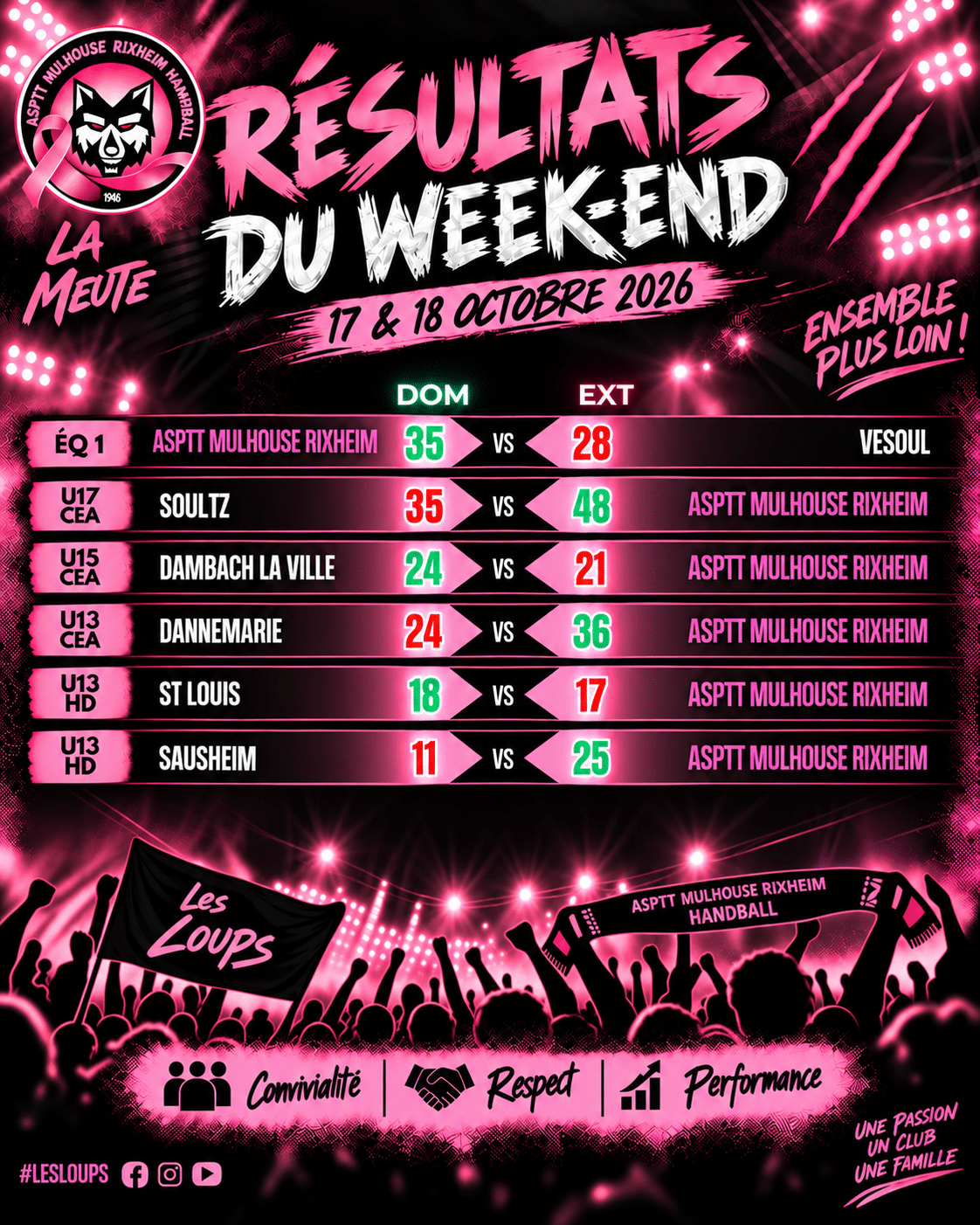 Résultats du week-end suite - ASPTTMR HANDBALL MULHOUSE RIXHEIM